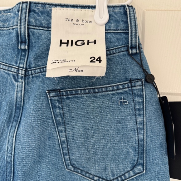 Rag & Bone jeans Nina high-rise ankle cigarette 24 Poppy - Picture 8 of 8